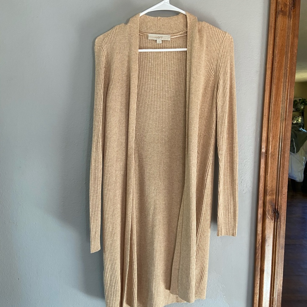 LOFT Ribbed Cardigan